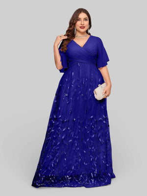 Vestido Longo de Festa com Apliques Alícia
