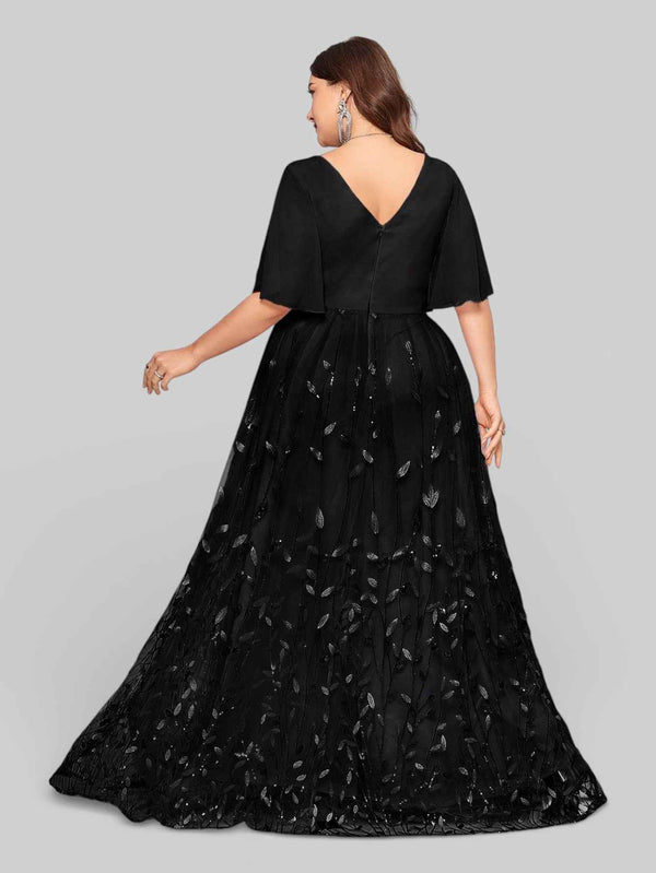 Vestido Longo de Festa com Apliques Alícia