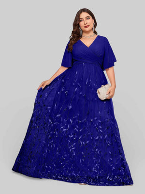 Vestido Longo de Festa com Apliques Alícia