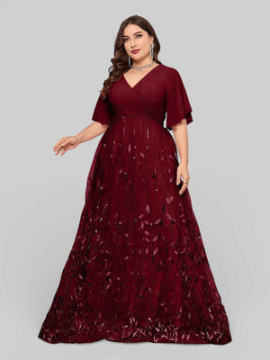 Vestido Longo de Festa com Apliques Alícia