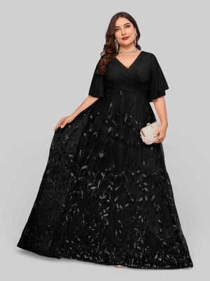Vestido Longo de Festa com Apliques Alícia