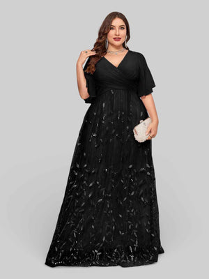 Vestido Longo de Festa com Apliques Alícia