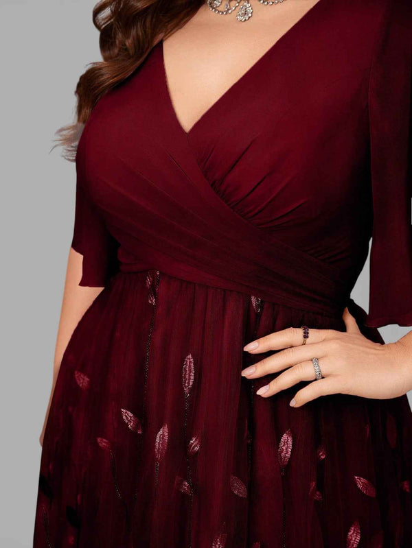 Vestido Longo de Festa com Apliques Alícia