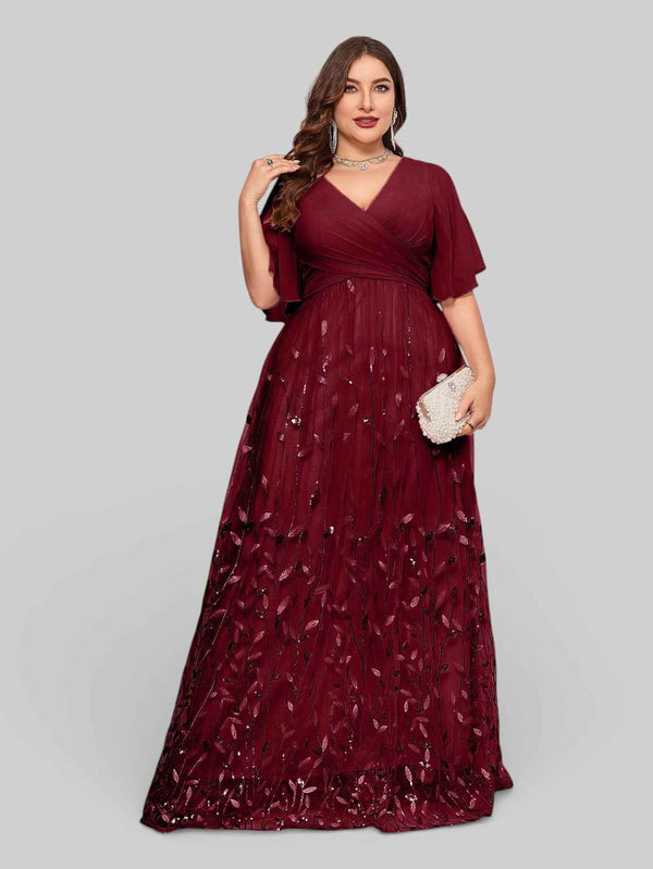 Vestido Longo de Festa com Apliques Alícia