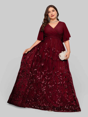 Vestido Longo de Festa com Apliques Alícia