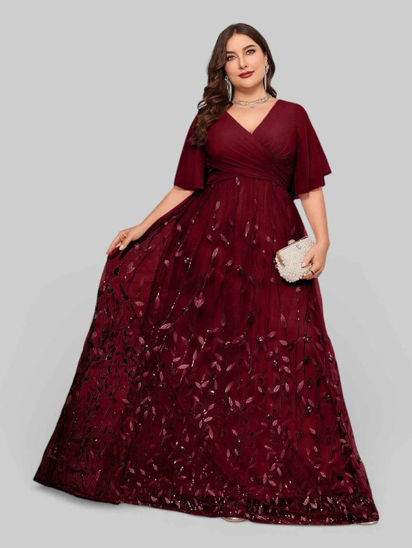 Vestido Longo de Festa com Apliques Alícia
