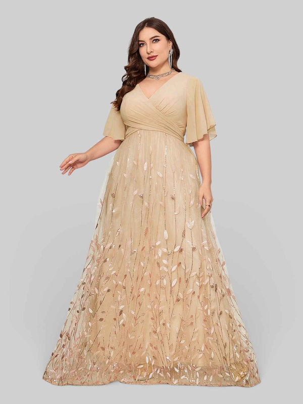 Vestido Longo de Festa com Apliques Alícia