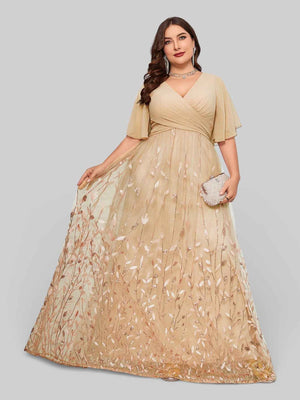 Vestido Longo de Festa com Apliques Alícia