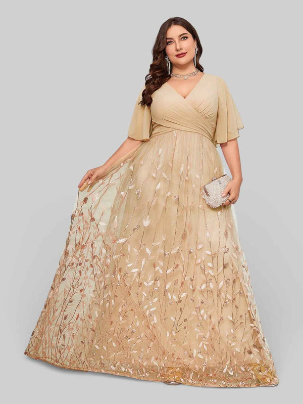 Vestido Longo de Festa com Apliques Alícia