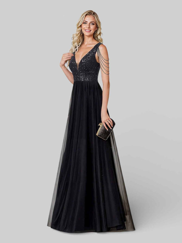 Vestido Longo de Festa Paetê Premium Aurea