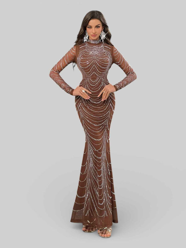 Vestido de Festa Longo Super Luxo Califórnia New