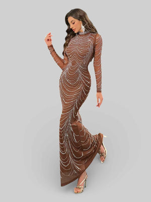 Vestido de Festa Longo Super Luxo Califórnia New