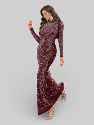 Vestido de Festa Longo Super Luxo Califórnia New