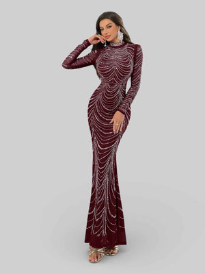 Vestido de Festa Longo Super Luxo Califórnia New