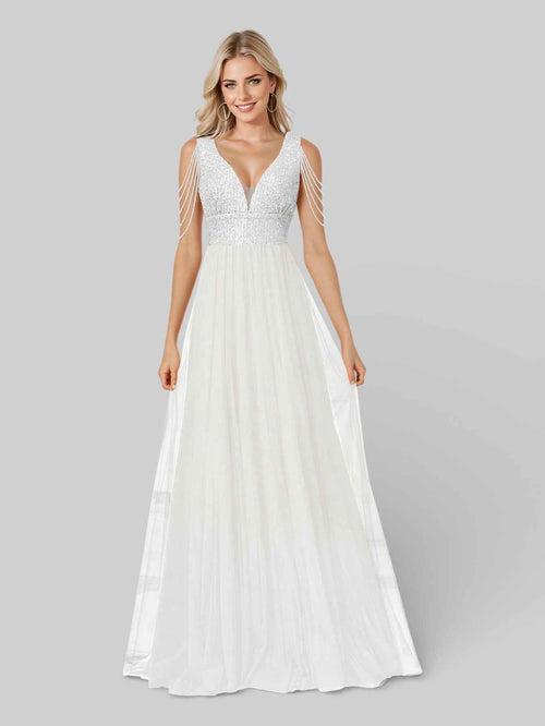 Vestido Longo de Festa Paetê Premium Aurea