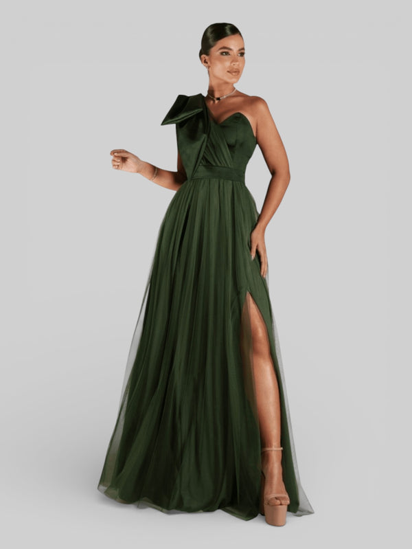 Vestido de Festa Um Ombro Só Tule Aurea Dress - Aurea Dress