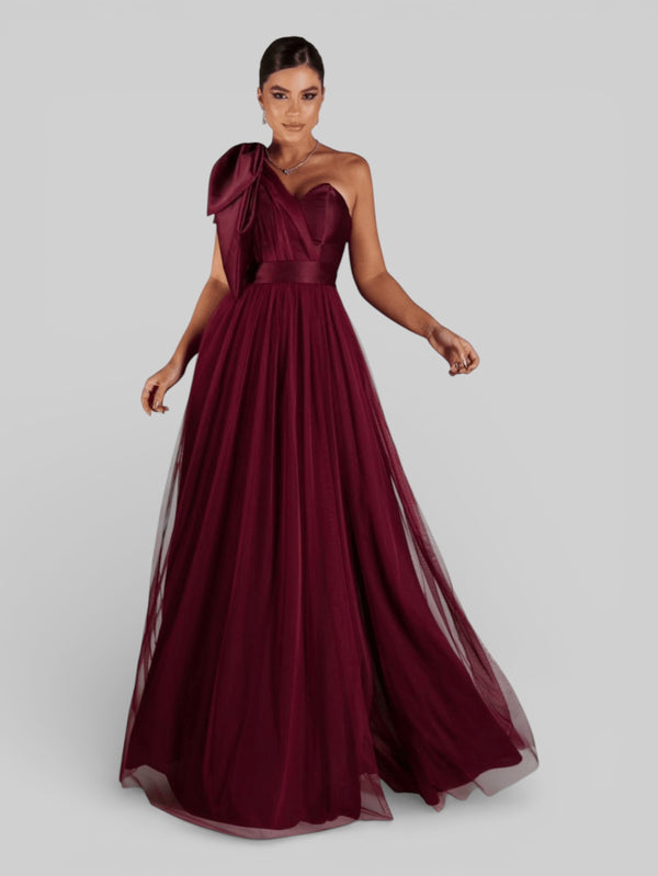 Vestido de Festa Um Ombro Só Tule Aurea Dress - Aurea Dress