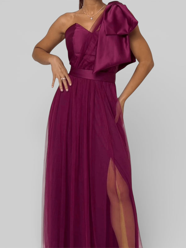 Vestido de Festa Um Ombro Só Tule Aurea Dress - Aurea Dress