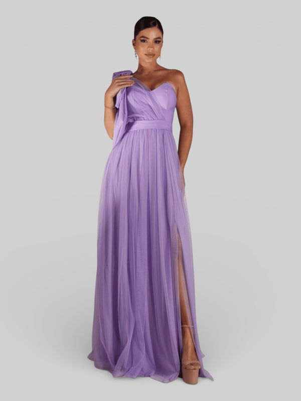 Vestido de Festa Um Ombro Só Tule Aurea Dress - Aurea Dress