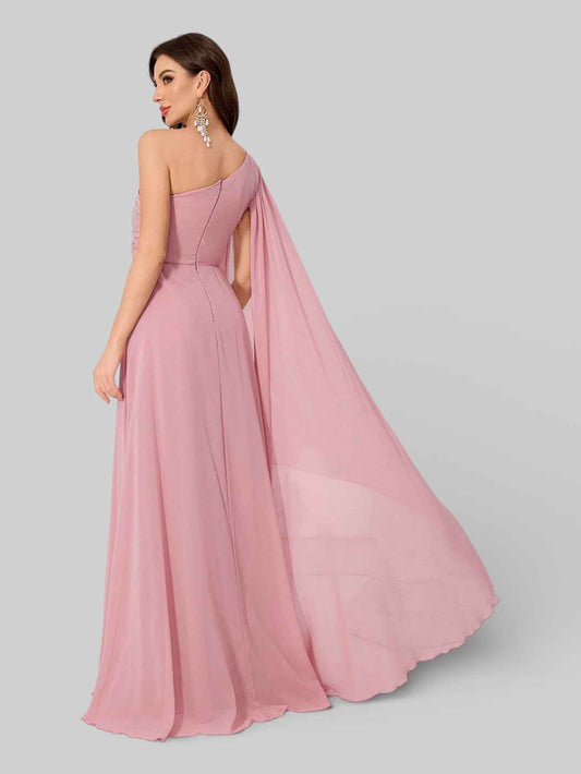 Vestido de Festa Nula Manga Bordado Ribbon Premium