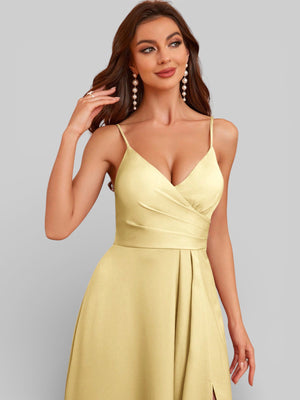 Vestido de Festa Alças Finas com Fenda Monize - Aurea Dress