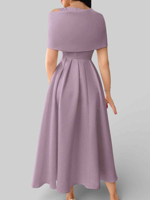 Vestido de Festa Curto Assimétrico Strass
