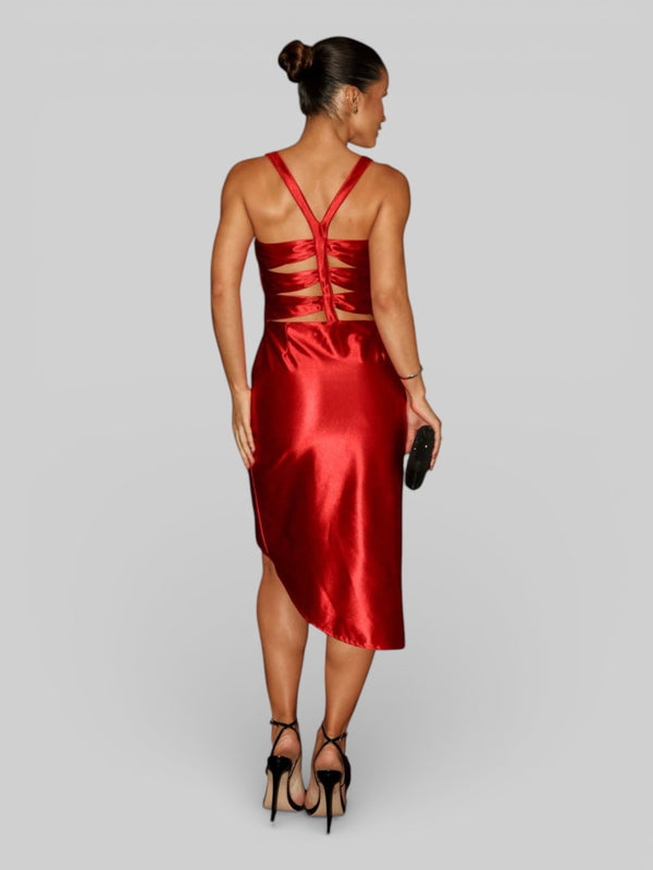 Vestido de Festa Curto Assimétrico Sara - Aurea Dress
