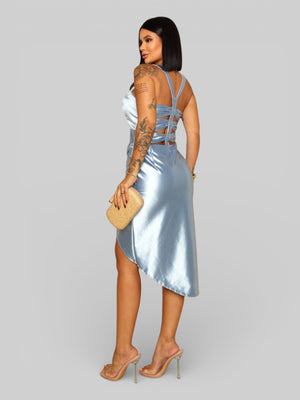 Vestido de Festa Curto Assimétrico Sara - Aurea Dress