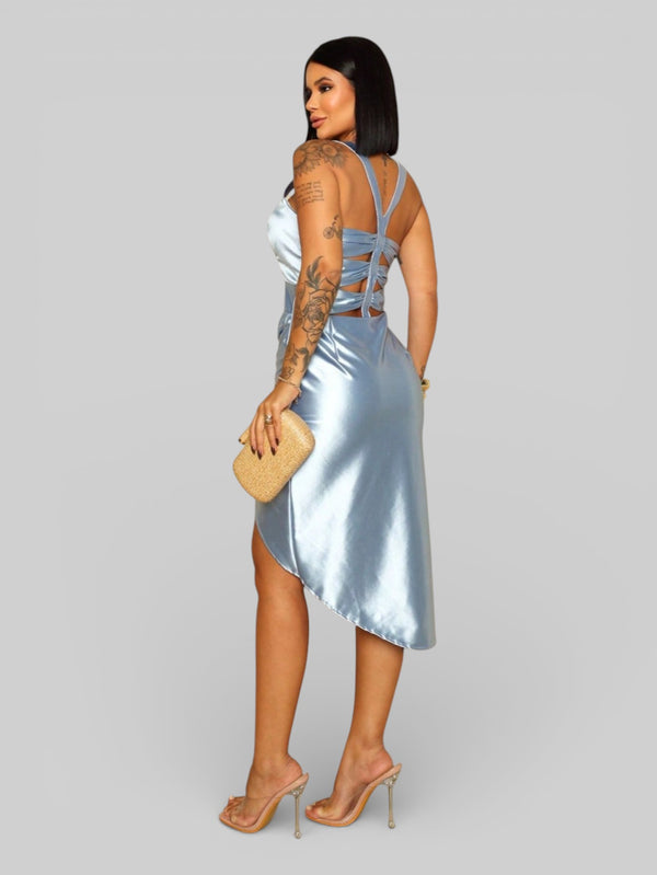 Vestido de Festa Curto Assimétrico Sara - Aurea Dress