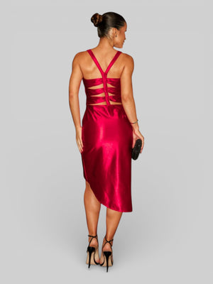 Vestido de Festa Curto Assimétrico Sara - Aurea Dress