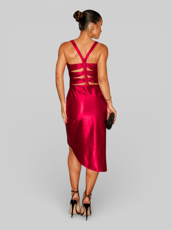 Vestido de Festa Curto Assimétrico Sara - Aurea Dress