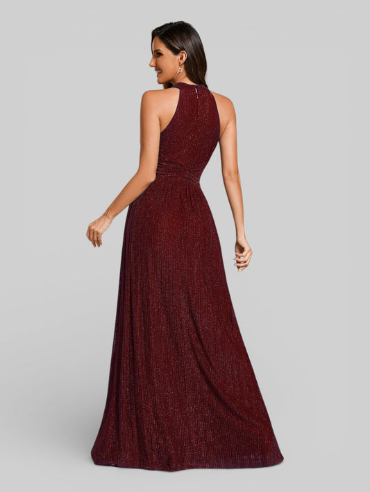 Vestido Longo de Festa Gola Americana Fontenelle - Aurea Dress