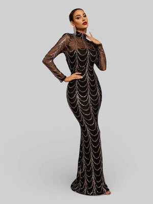 Vestido de Festa Longo Super Luxo Califórnia