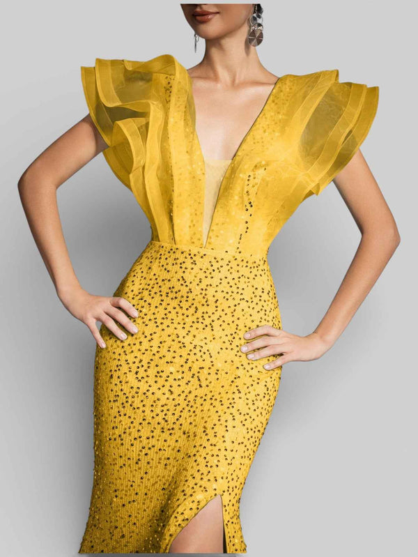 Vestido de Festa com Babados Sidney