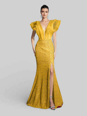 Vestido de Festa com Babados Sidney