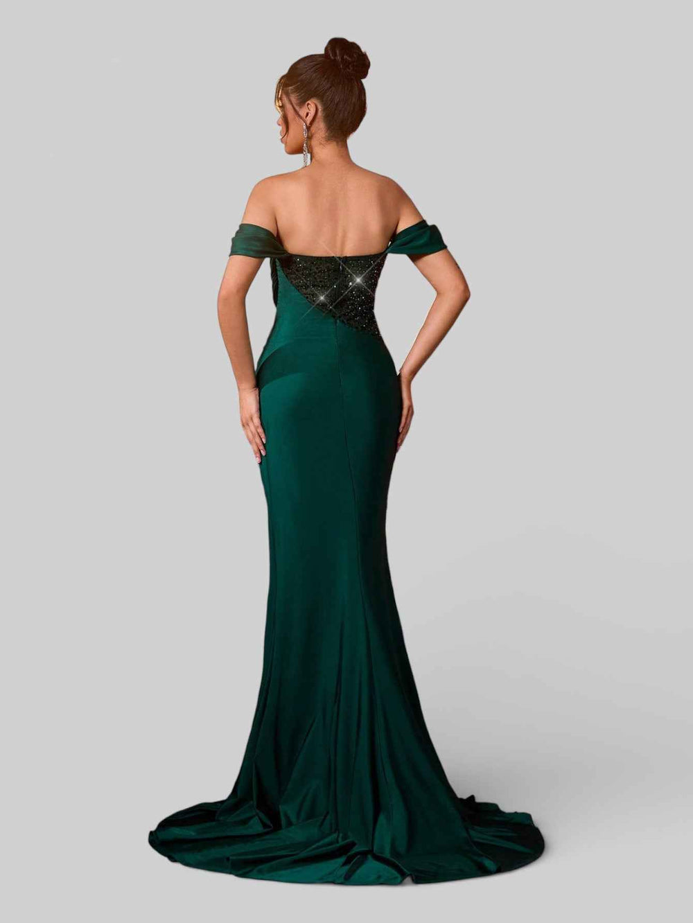 Vestido de Festa Longo Luxo Ombro a Ombro Lauriz