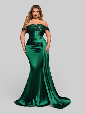 Vestido de Festa Luxo Ombro a Ombro Paetês Famma - Aurea Dress