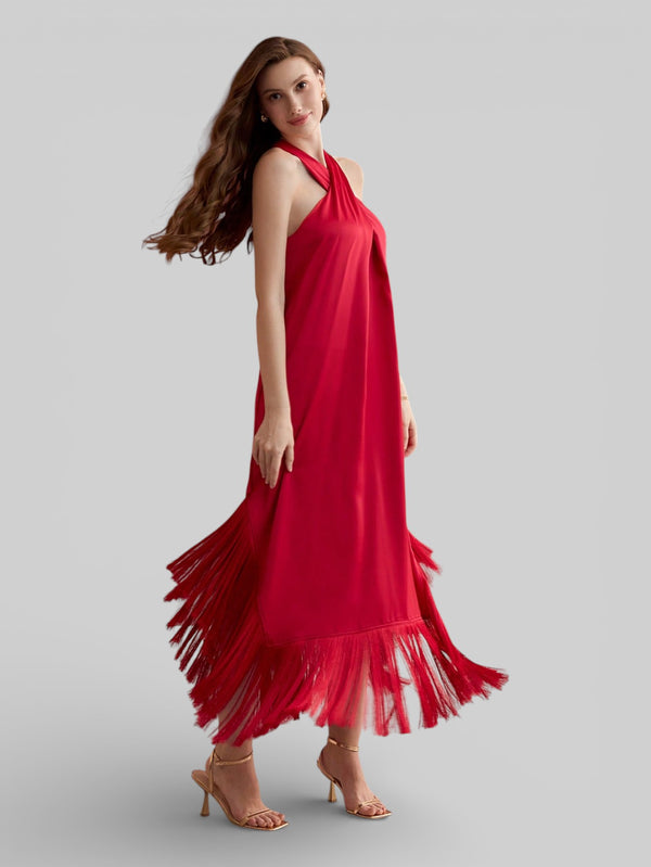 Vestido de Festa com Franjas Aurea - Aurea Dress