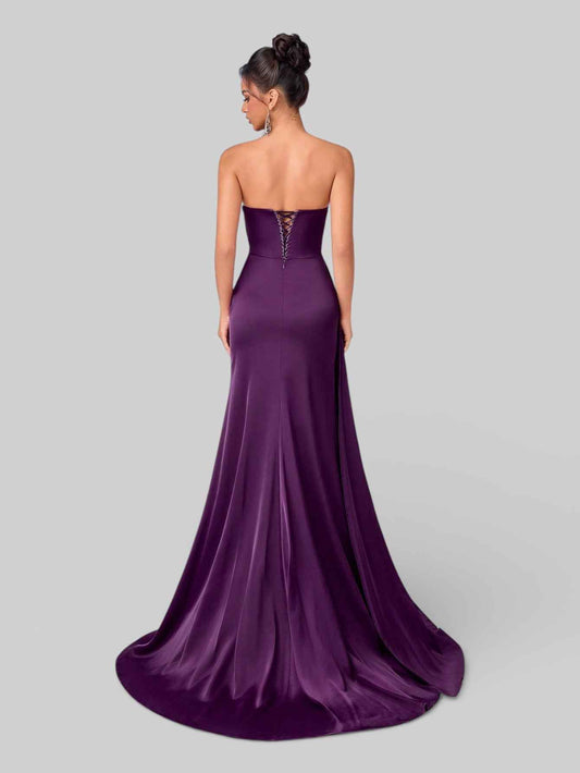 Vestido de Festa Luxo sem Alças Paetê Marquezine