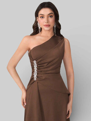 Vestido de Festa Alça Única Pedrarias