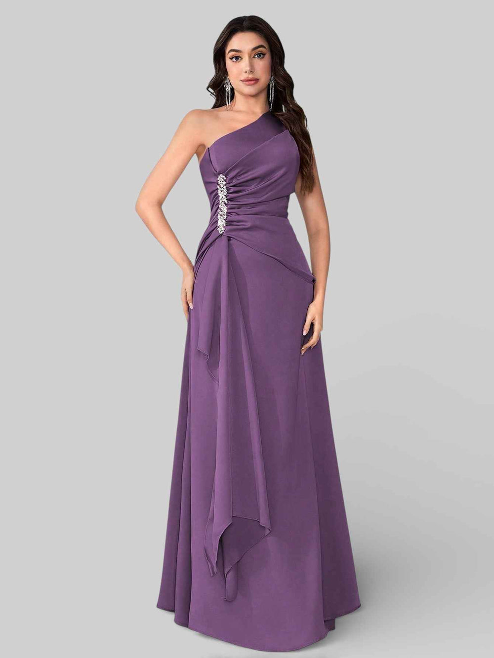 Vestido de Festa Alça Única Pedrarias