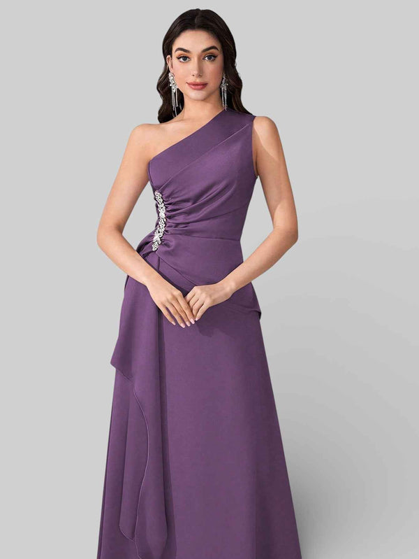 Vestido de Festa Alça Única Pedrarias