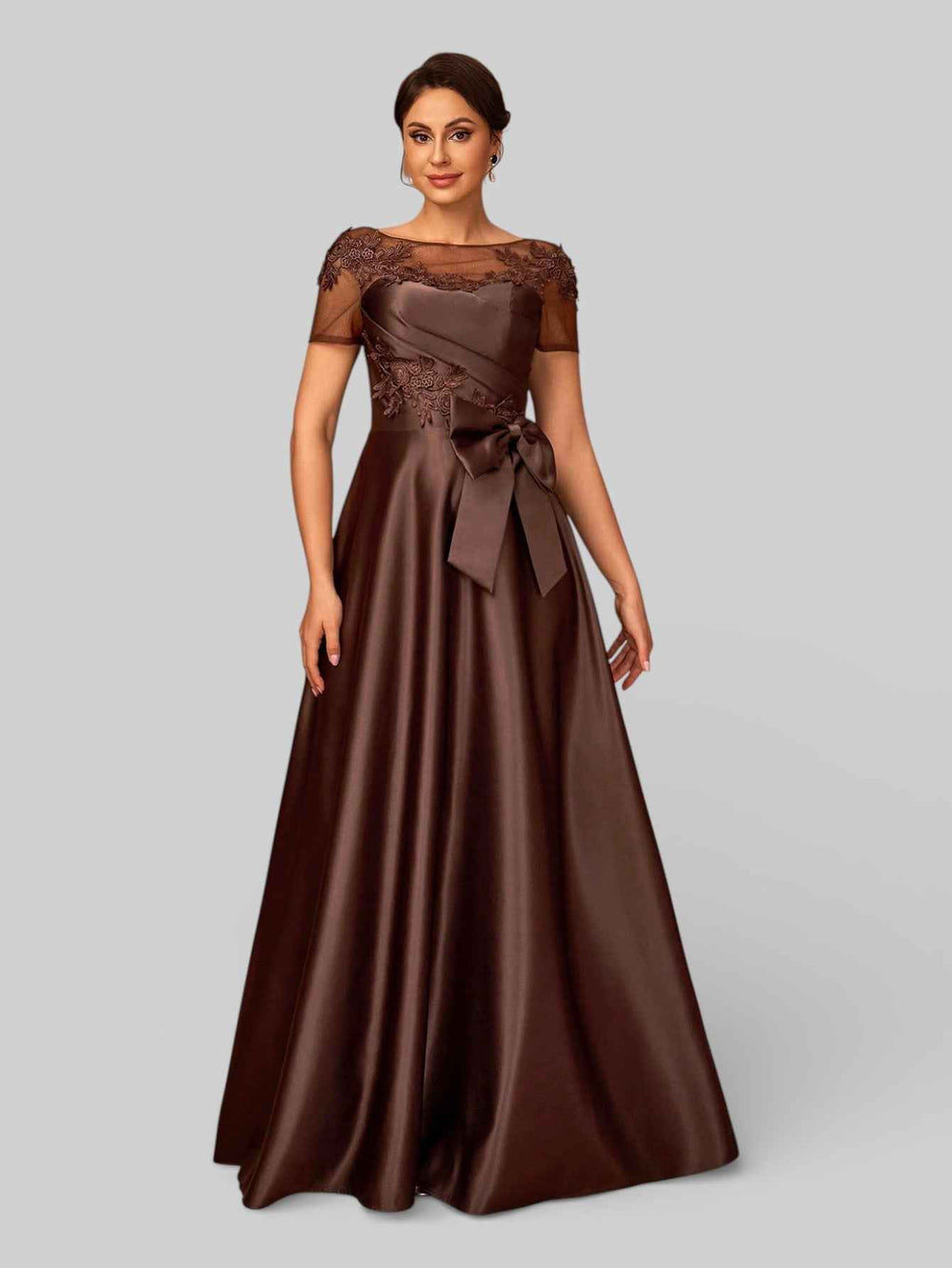 Vestido de Festa Longo Bordado Mãe da Noiva