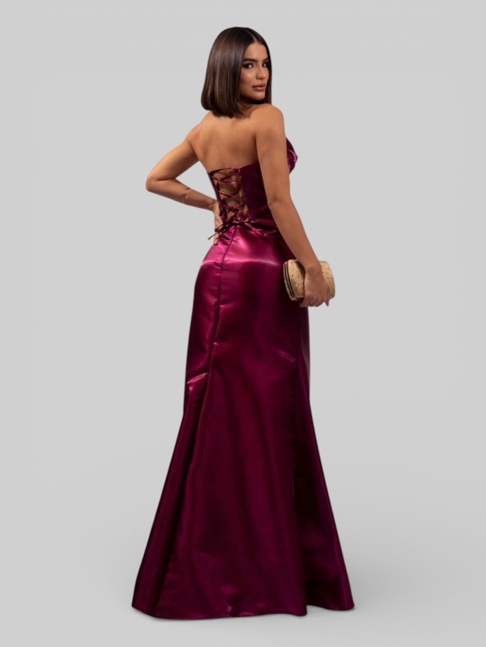Vestido de Festa Longo Zibeline Glow Corpete Sansara - Aurea Dress