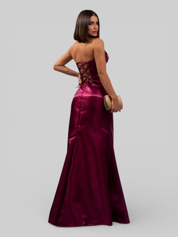 Vestido de Festa Longo Zibeline Glow Corpete Sansara - Aurea Dress