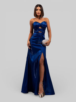 Vestido de Festa Longo Zibeline Glow Corpete Sansara - Aurea Dress