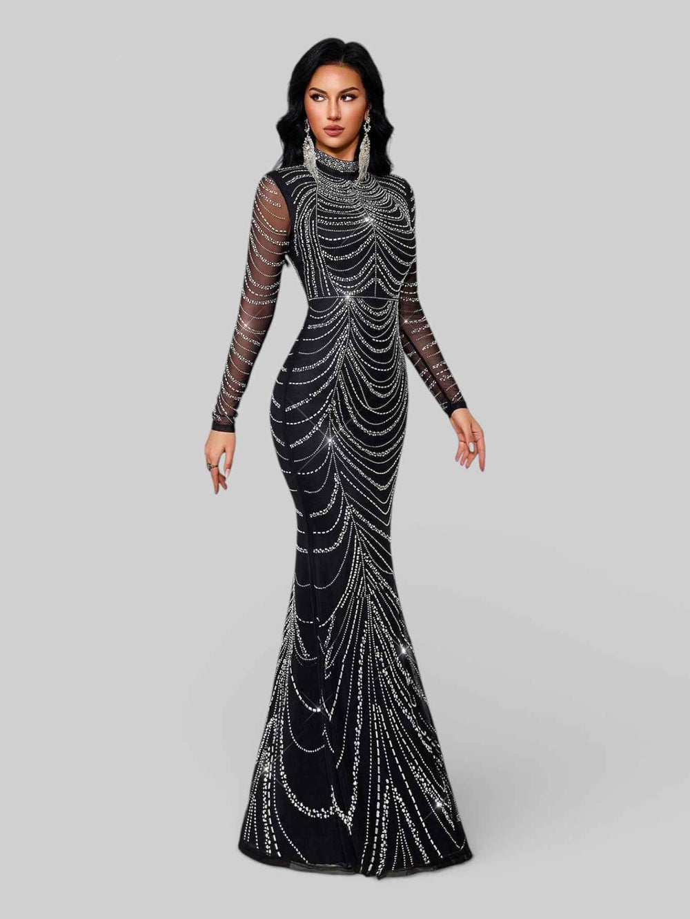 Vestido de Festa Longo Super Luxo Califórnia New