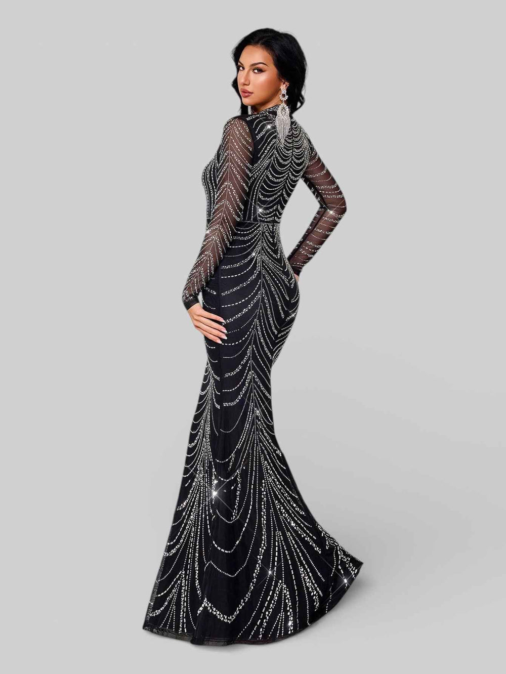 Vestido de Festa Longo Super Luxo Califórnia New