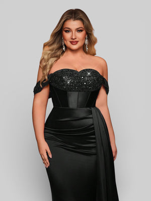 Vestido de Festa Luxo Ombro a Ombro Paetês Famma - Aurea Dress