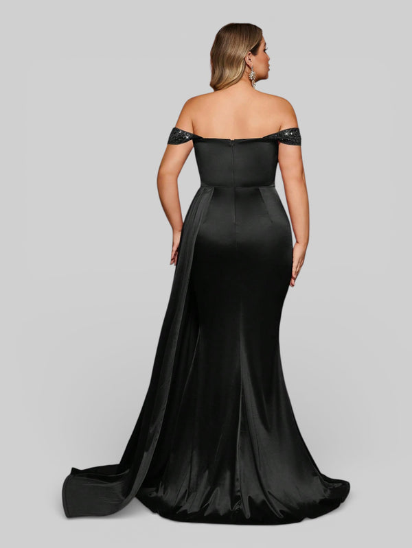 Vestido de Festa Luxo Ombro a Ombro Paetês Famma - Aurea Dress